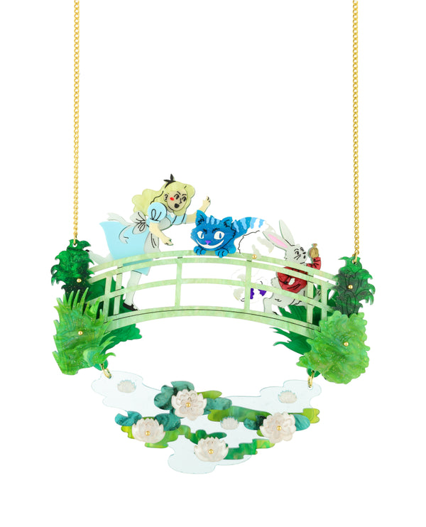 Wonderland over the Water Lily Bridge Necklace