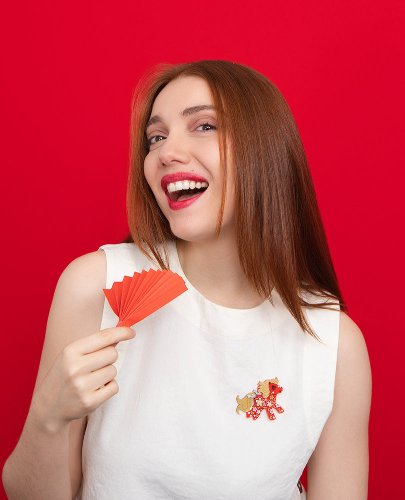 Year of the Fire Pony Brooch