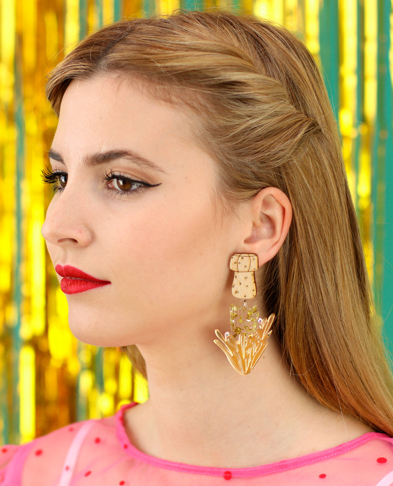 Champagne fiesta earrings