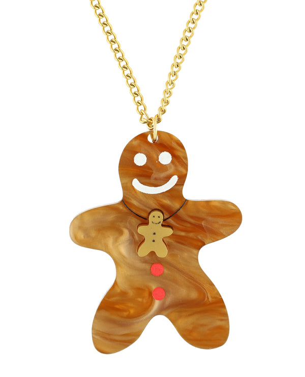 GINGERBREAD MAN NECKLACE