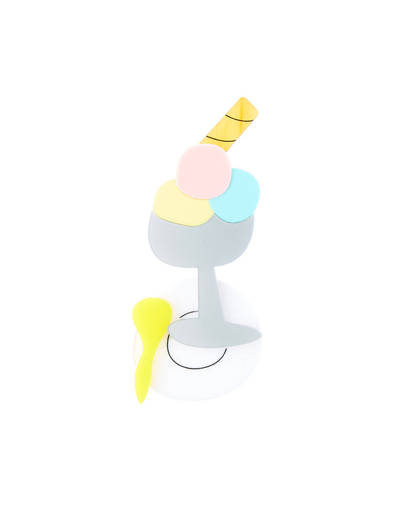 3 Scoops Please! Brooch