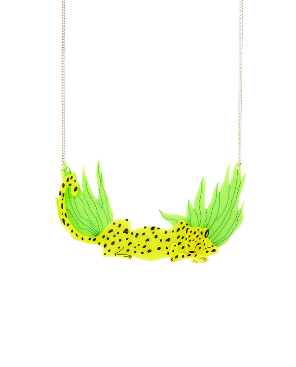 A Little Cheetah Nap Necklace