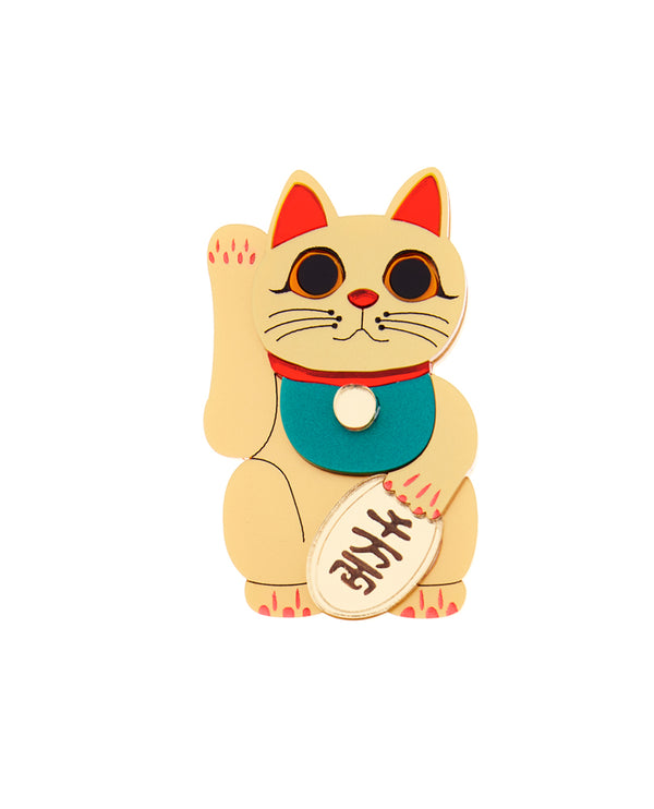 A Lucky Cat Brooch