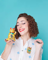 A Lucky Cat Brooch