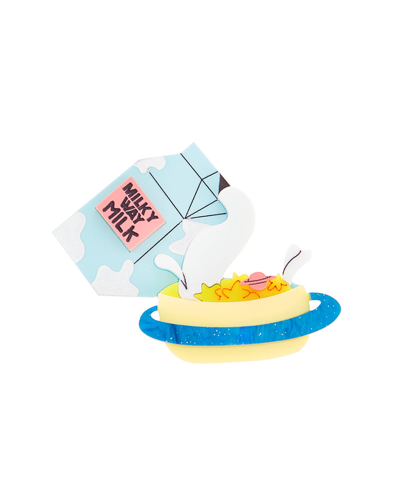 A Very Milky Way Breakfast Brooch