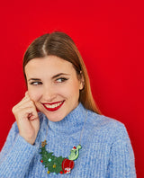 A very Cheeky Christmas Cat Necklace