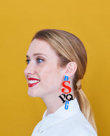 Abstract Typography Earrings