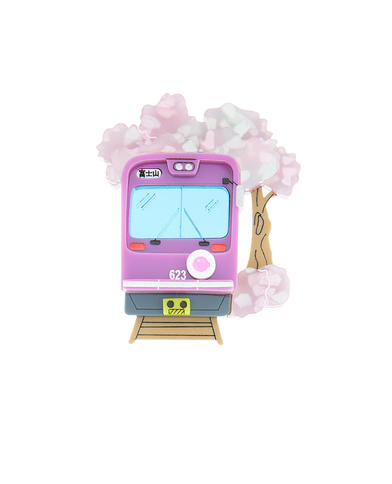 All Aboard the Lavender Train to Kyoto! Brooch