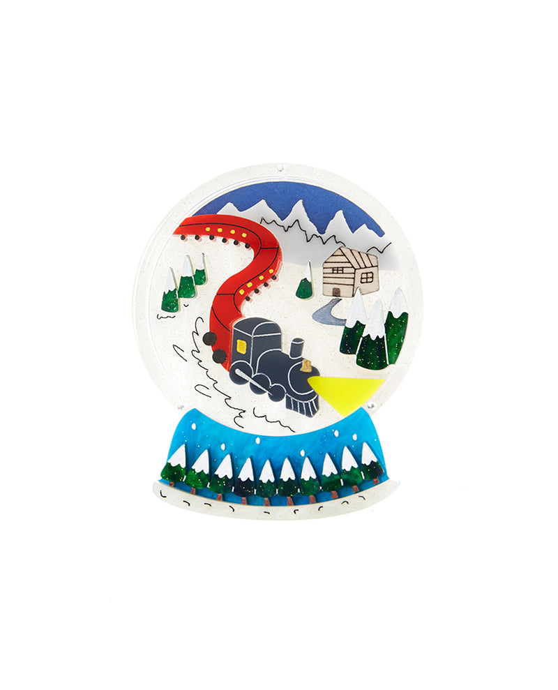 All aboard the Christmas Train! Brooch