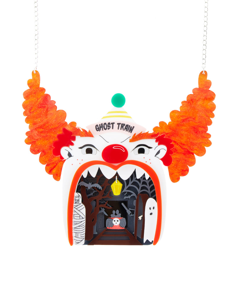 All aboard the Ghost Train Statement Necklace