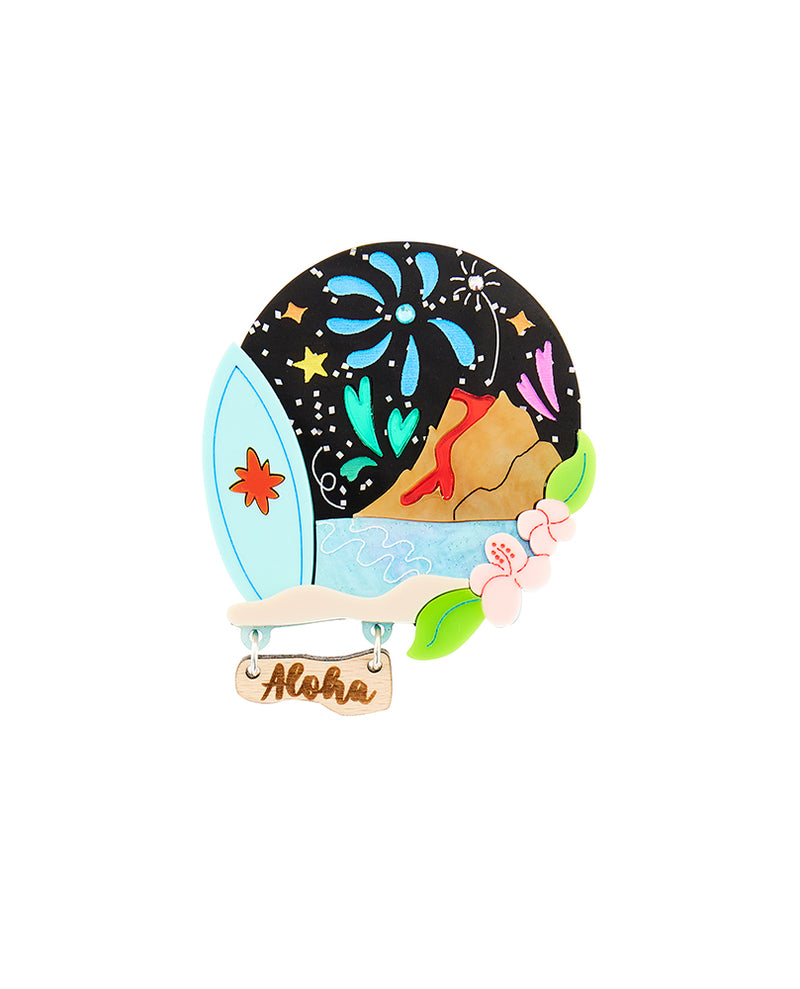 Aloha, from Hawaii! Brooch