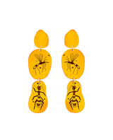 Amber fossil Earrings