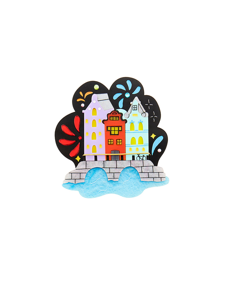 Amsterdam Canal Festivities Brooch