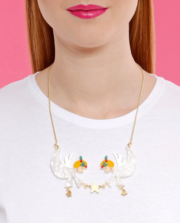 Angels-necklace-la-vidriola-plastic-jewellery-christmas-2018-detail