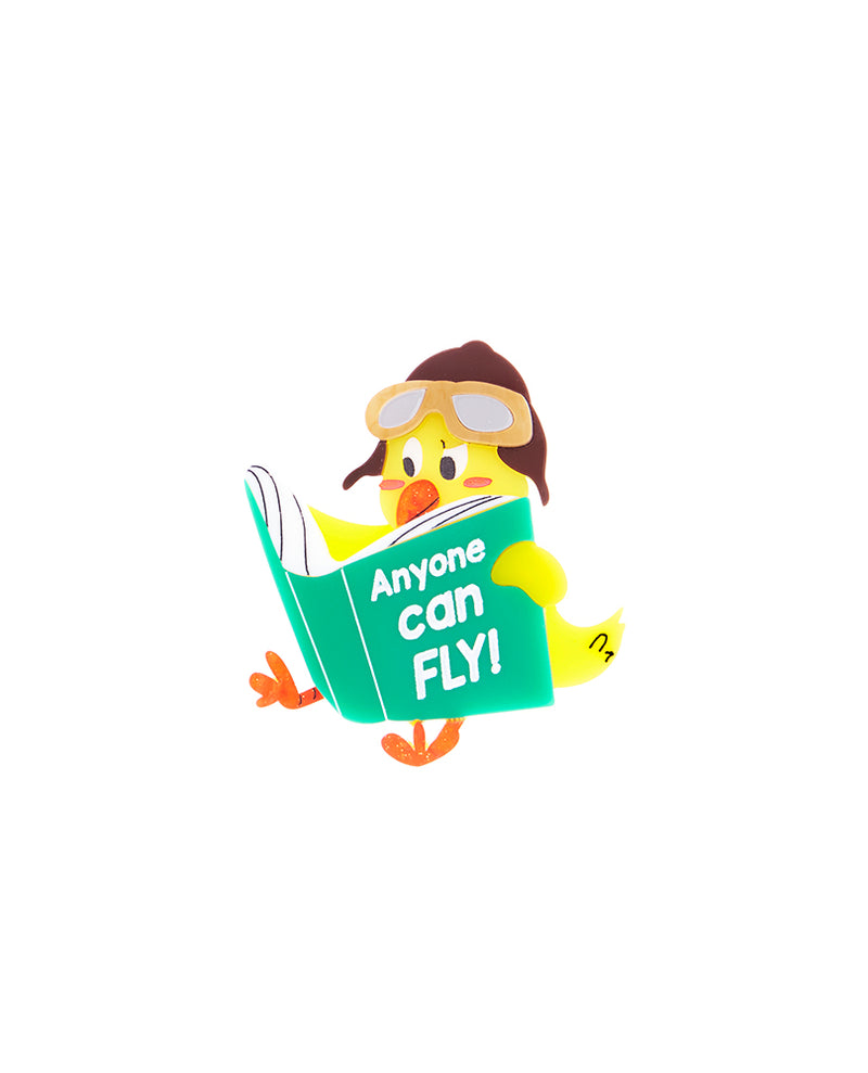 Anyone Can Fly Book Brooch