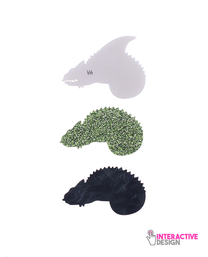 Aqua Marine Inserts for Chameleon Brooch