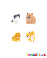 Asian Dogs Insert Pack for Dog House Brooch