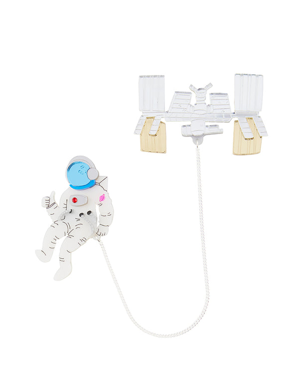Astronaut Spacewalk Brooch Set