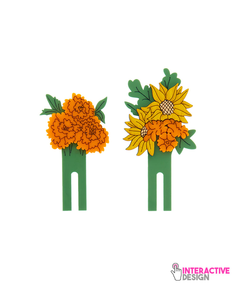 Autumn Flower Inserts for Flower Vase Brooch