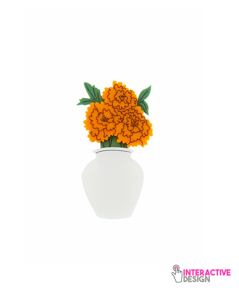 Autumn Flower Inserts for Flower Vase Brooch