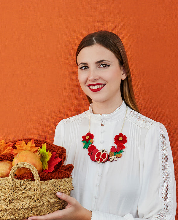 Autumnal Pomegranate Necklace