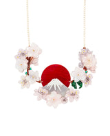 Beautiful Blossom Mount Fuji Statement Necklace