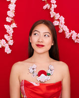 Beautiful Blossom Mount Fuji Statement Necklace