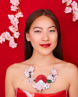 Beautiful Blossom Mount Fuji Statement Necklace