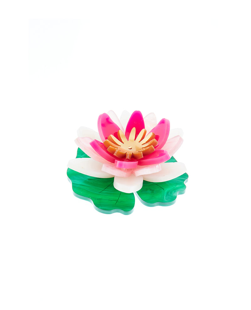 Beautiful Lily Pad Flower Brooch
