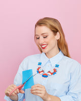 Beautiful Scandinavian Folk Birds Necklace