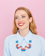 Beautiful Scandinavian Folk Birds Necklace