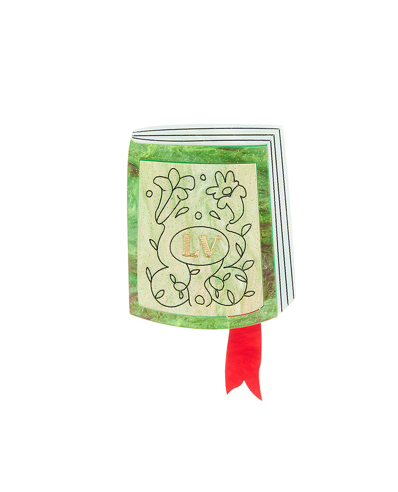 Biology Study Book Brooch