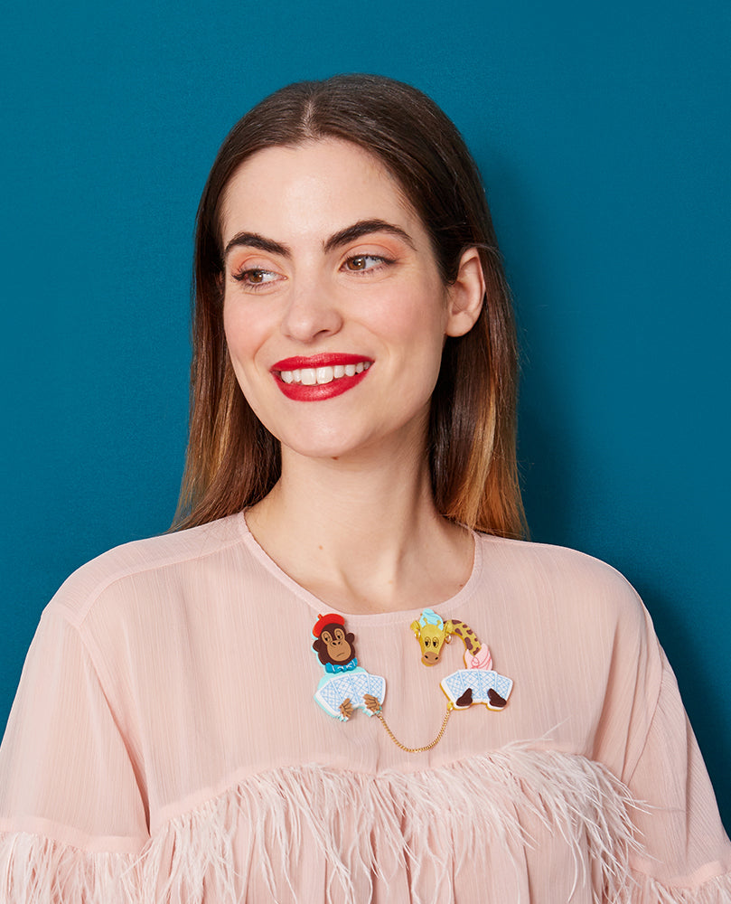 Can’t Read My Animal Poker-face Brooch