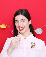 Cheers! Tikki Christmas Cocktail Brooch