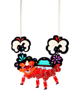 Chinese Dancing Lion Celebration Necklace