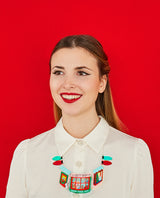 Christmas Window Shopping statement Necklace