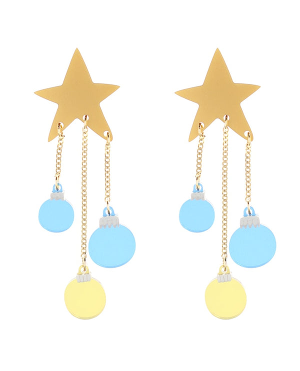Christmas-ball-ornament-and-star-earrings-Christmas-2020-la-vidriola-detail
