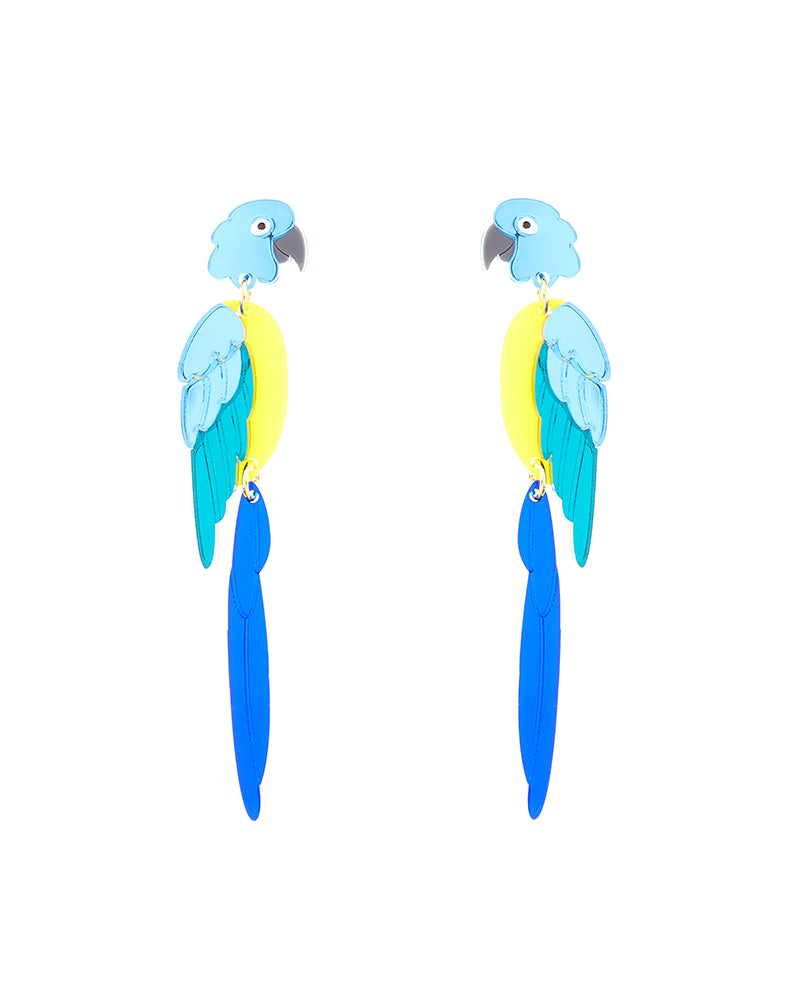 Colourful Macaw Parrot Earrings