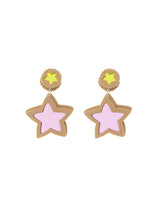 Colourful Stained Glass Cookies Earrings