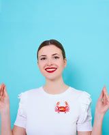 Crab’s got my Finger! Statement Brooch -interactive-