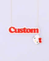 Custom Hello Kitty face necklace