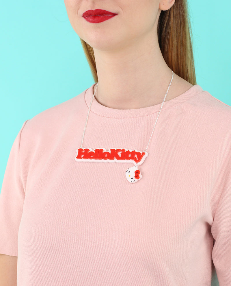 Custom Hello Kitty face necklace