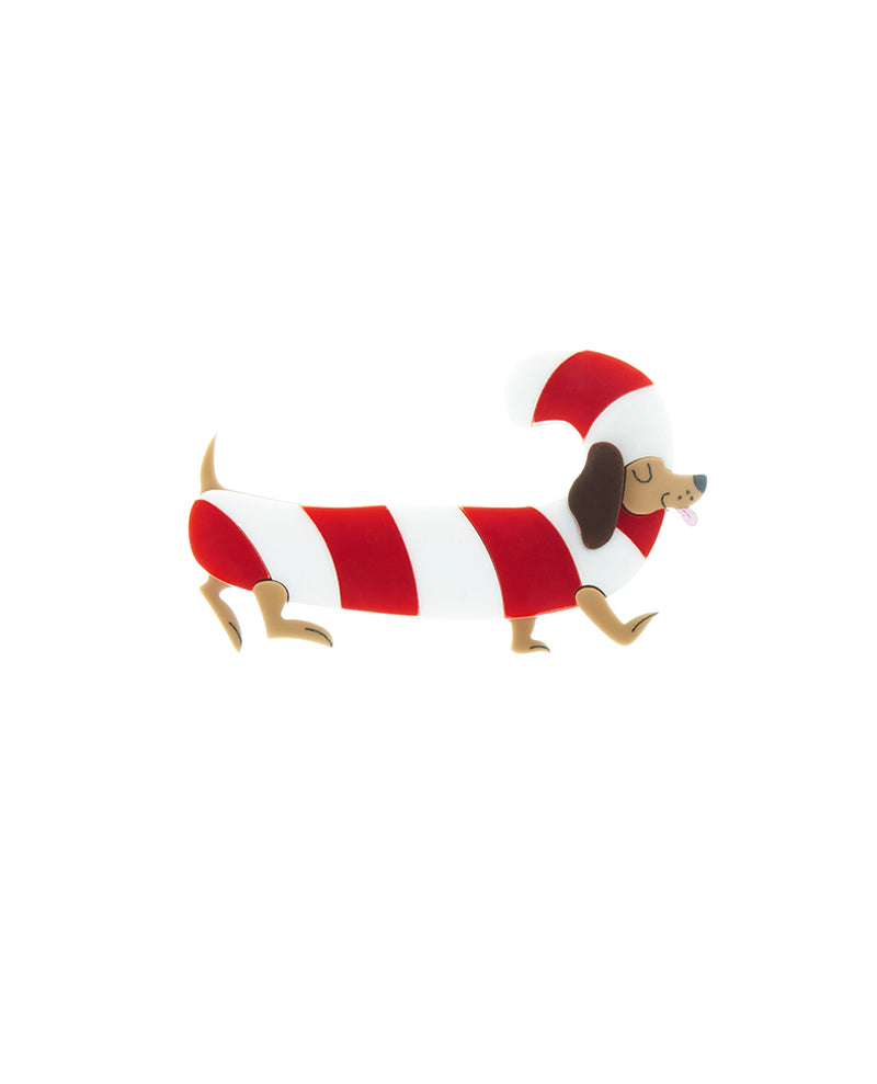Dashing Candy Cane Costume Party Brooch