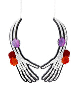 Día de los Muertos Skeleton Hands statement Necklace