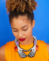 Día de los Muertos Skeleton Hands statement Necklace