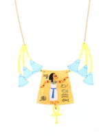 Deciphering-hieroglyphics-Necklace-Bon-Voyage-collection-la-vidriola-detail