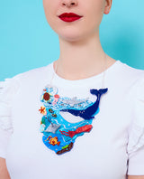 Deep Blue Ocean Wonders Statement Necklace