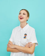 Diploma Dog Brooch