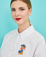 Diploma Dog Brooch