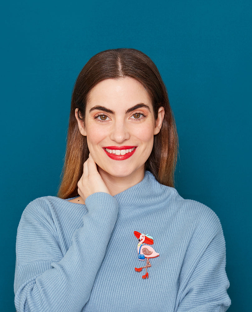 Fancy Flamingo Brooch